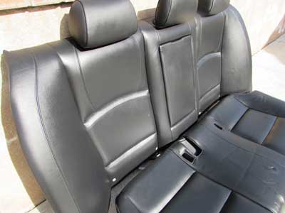 BMW Complete Rear Seats Black Nappa Leather 52207254241 F10 528i 535i 550i ActiveHybrid 54